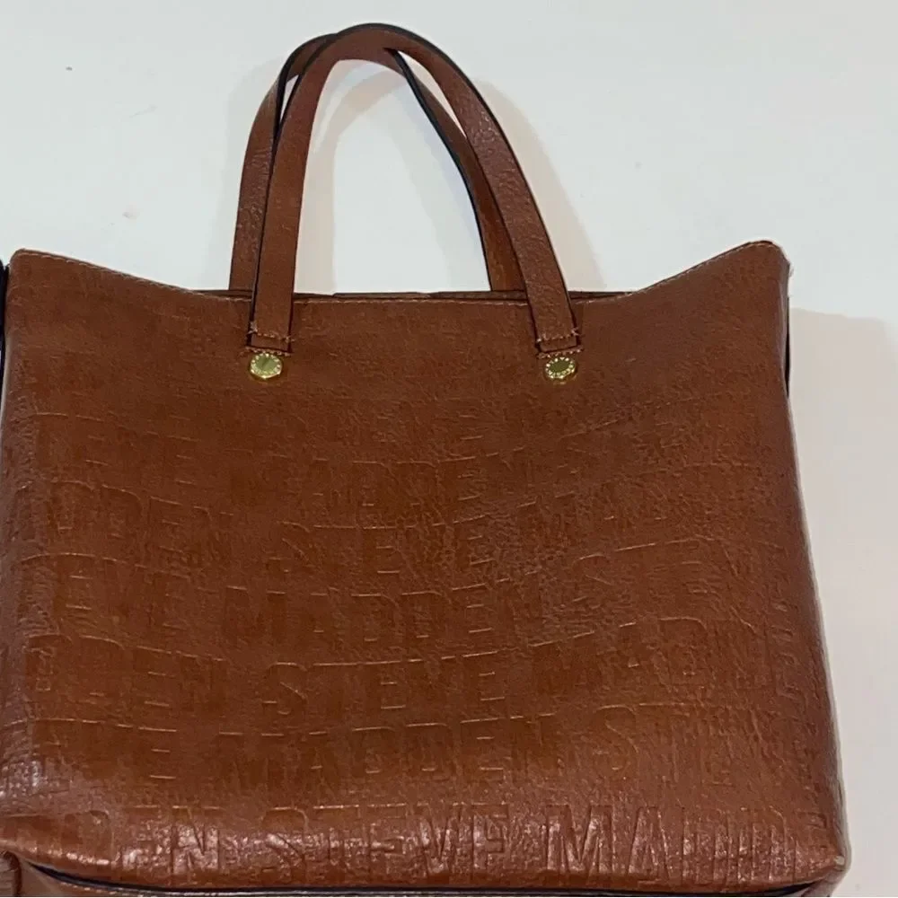 Steve Madden Embossed Brown Tote